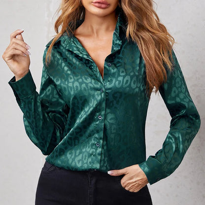 Ubelia Bluse | Langärmelige Leopardenbluse
