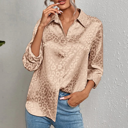 Ubelia Bluse | Langärmelige Leopardenbluse