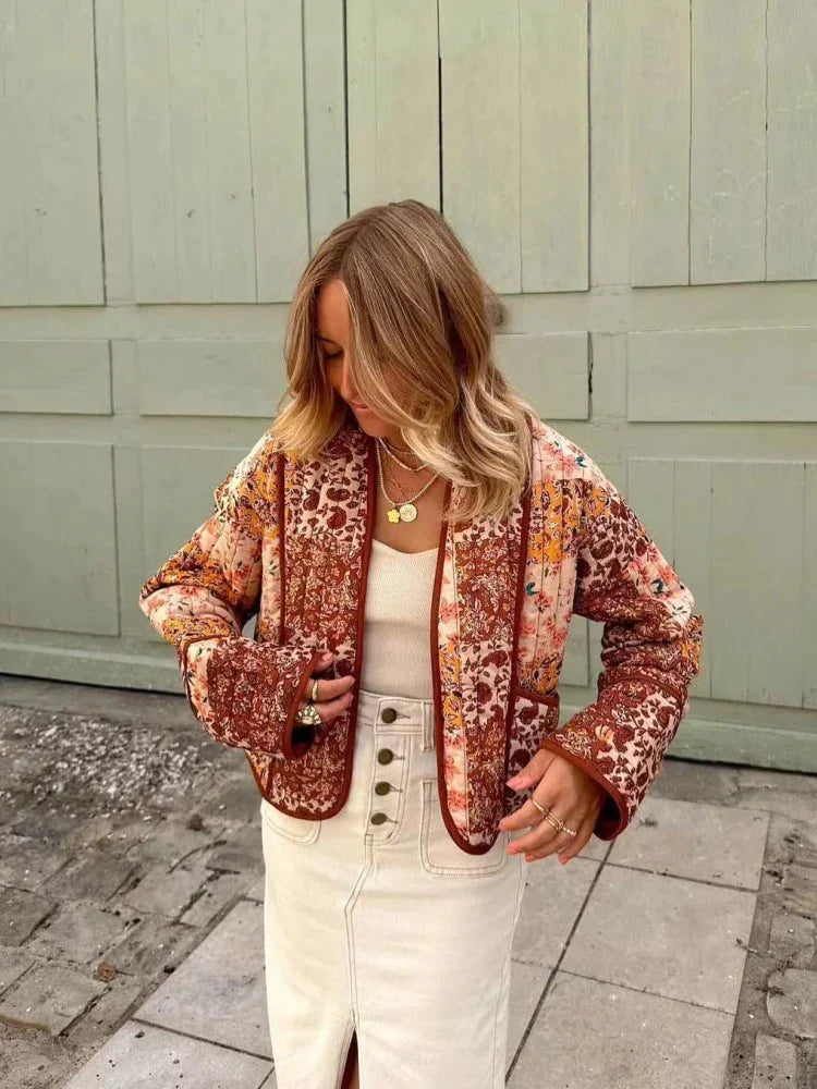 Hannah - Weiche karierte Vintage-Jacke