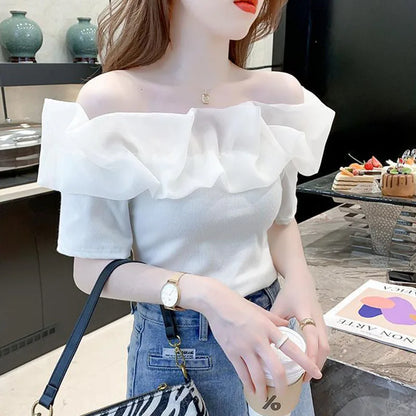 Katherin - Elegante Bluse mit kurzen Ärmeln