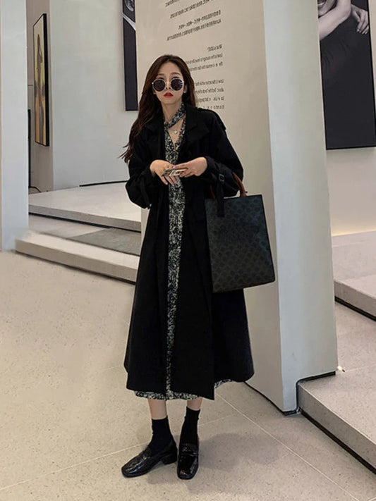 Yvette - eleganter langer Trenchcoat