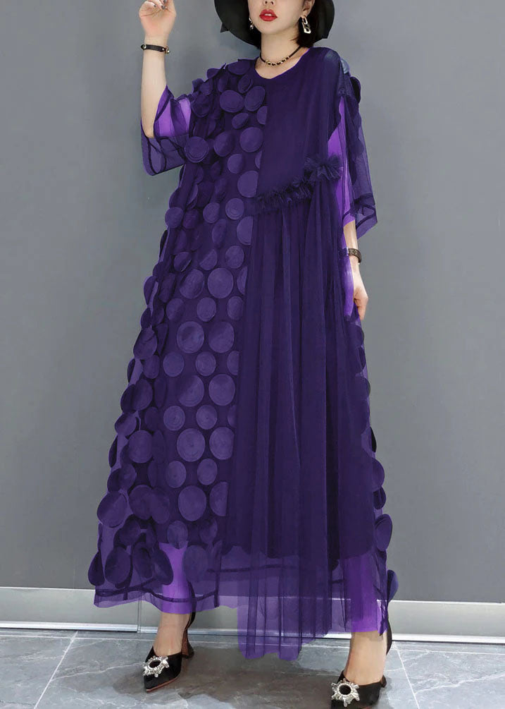 Brook - Netzkleid für Damen mit kurzen Ärmeln und spitzem Ausschnitt