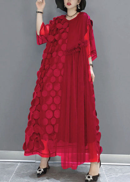 Brook - Netzkleid für Damen mit kurzen Ärmeln und spitzem Ausschnitt