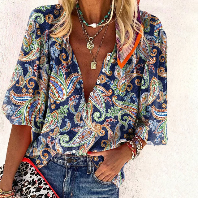 SAMANTHA | Ethnische Vintage-Bluse