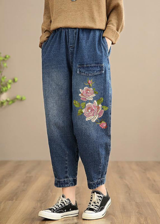 Etana - Übergroße Denim-Hose mit elastischer Taille