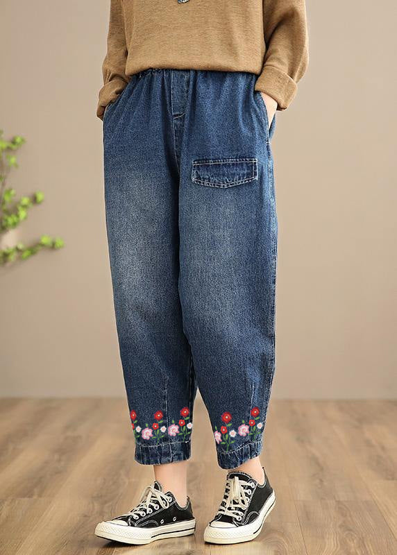 Fallon - Übergroße Denim-Hose mit elastischer Taille