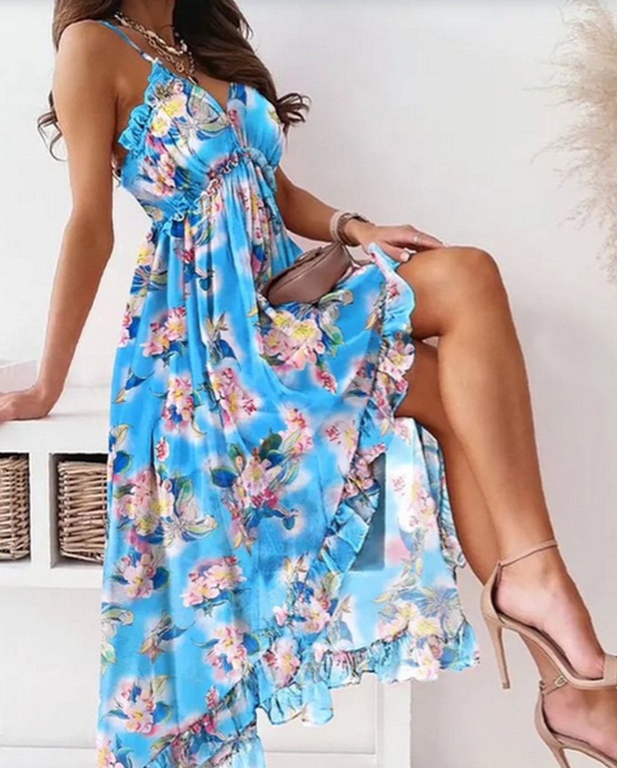 Nalani - Lockeres Kleid mit Boho-Trägern