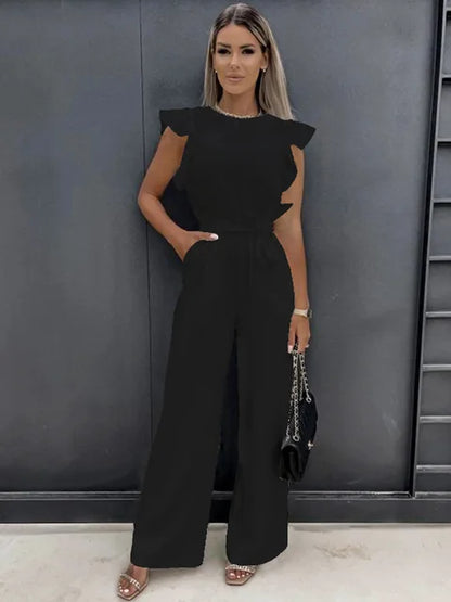 Fleur | Eleganter Jumpsuit mit weitem Bein