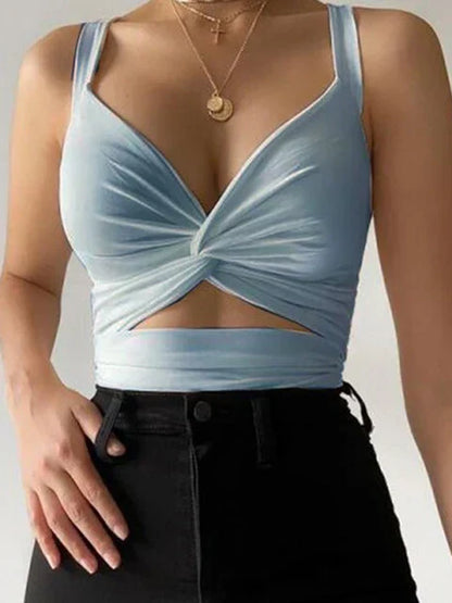 Frauen ärmellos Crop Tops kurze Mode sexy