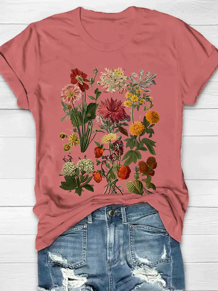 Femke | Vintage-T-Shirt mit Blumendruck
