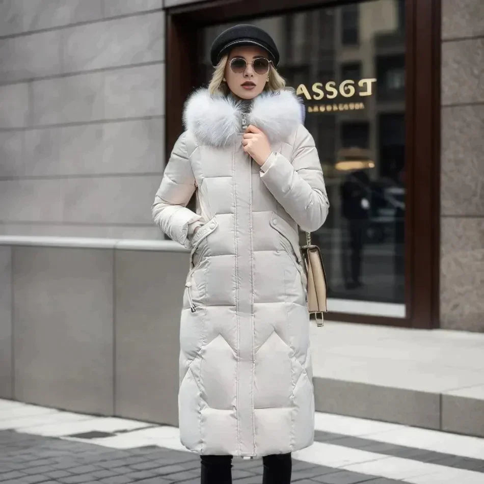 Juliana | Stylischer Mantel mit Kunstfell