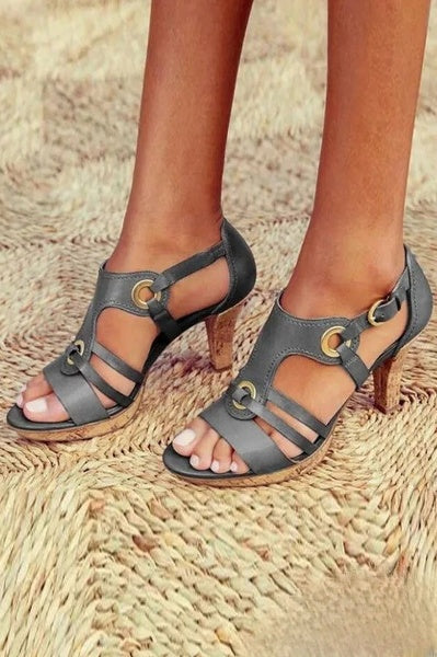 Mariana - Sandalen mit Hohlabsatz und mehreren Riemchen