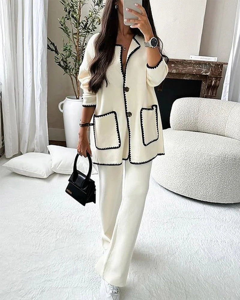 Stylische Strickjacke mit Taschen