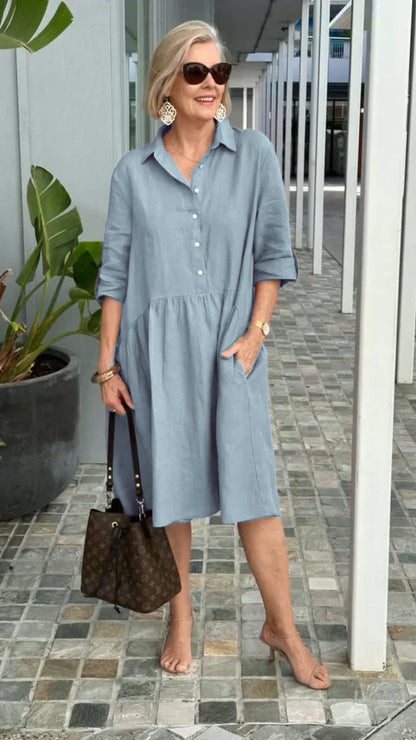 Amelia - Freizeitkleid aus Baumwoll-Leinen