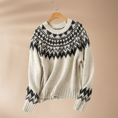 Mira - Warmer Wollpullover für Frauen in Grau