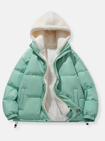 Yazlin - Winter-Pelzmantel mit Reißverschluss
