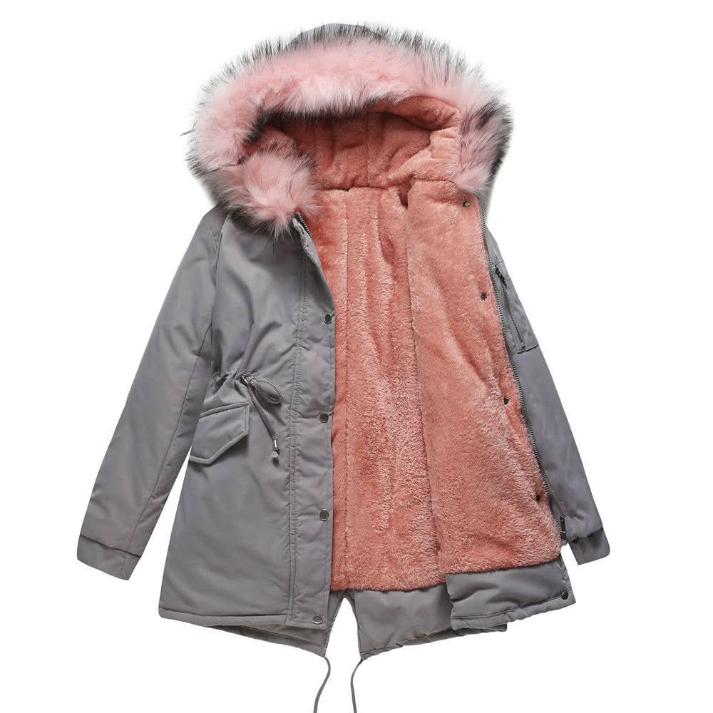 Stilvoller olivgrüner Parka für Frauen