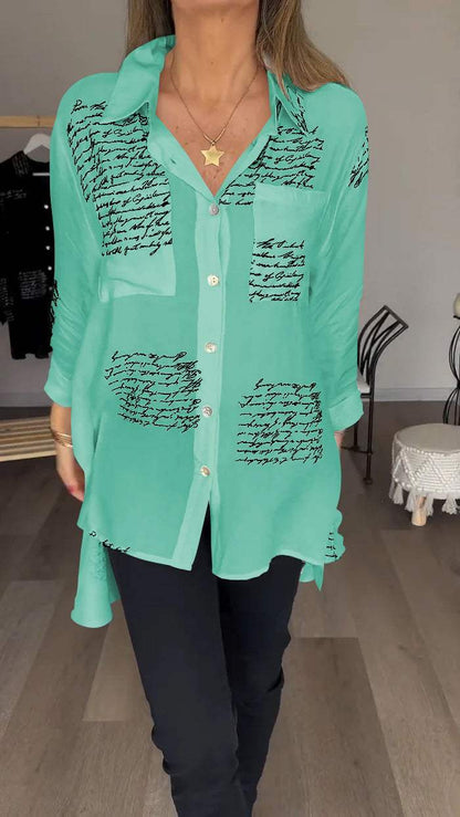 Damenbluse mit Druck