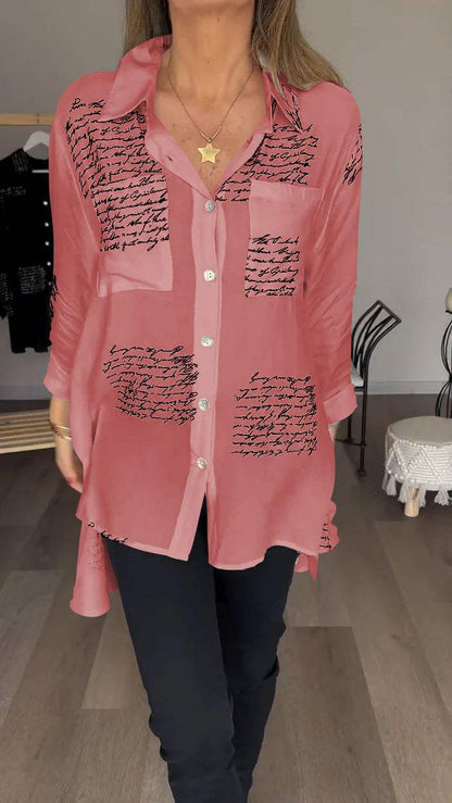 Damenbluse mit Druck