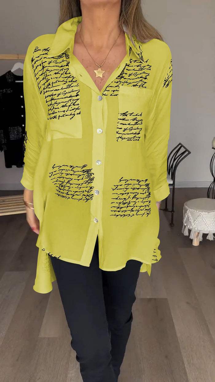 Damenbluse mit Druck
