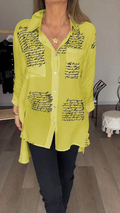 Damenbluse mit Druck