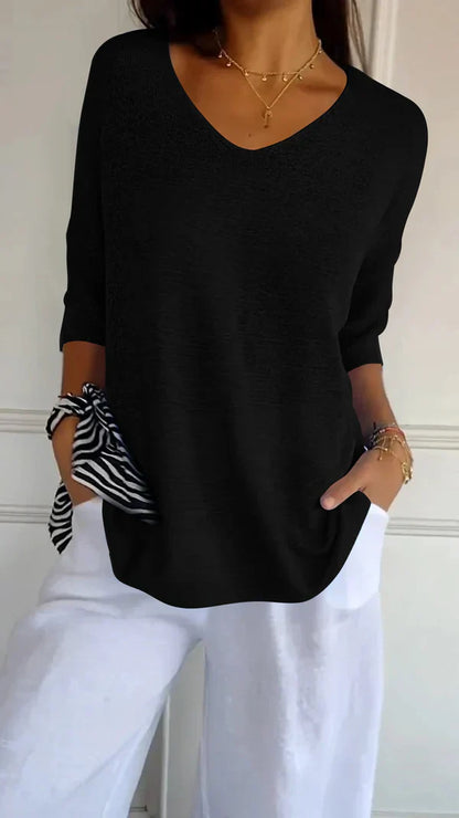 LILLY | elegantes top mit v-ausschnitt