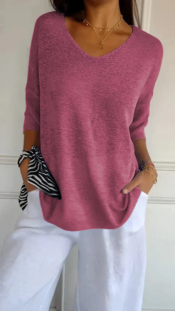 LILLY | elegantes top mit v-ausschnitt
