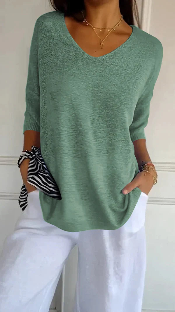 LILLY | elegantes top mit v-ausschnitt