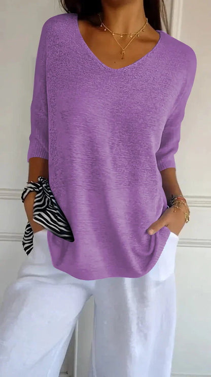 LILLY | elegantes top mit v-ausschnitt