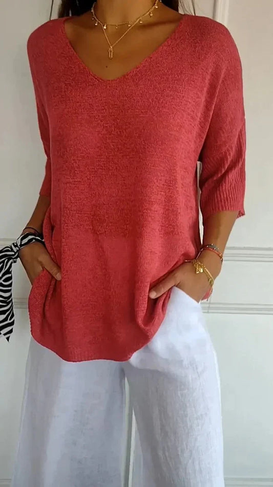LILLY | elegantes top mit v-ausschnitt