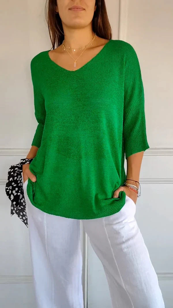 LILLY | elegantes top mit v-ausschnitt
