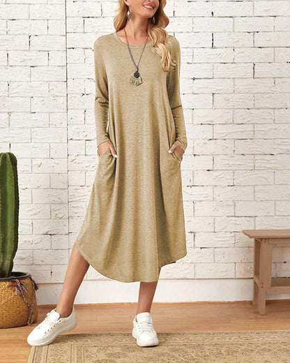 Zelda - Locker sitzendes langärmeliges Kleid