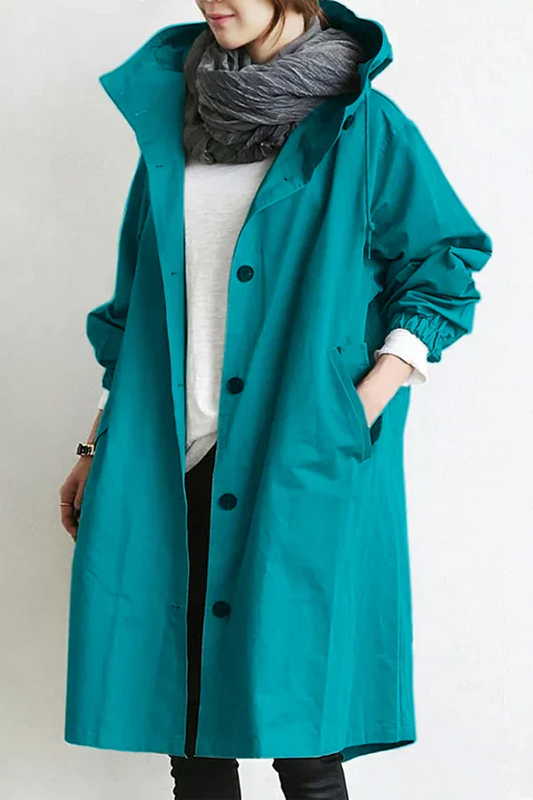 Oliviana - lange Outdoor-Jacke mit Kapuze
