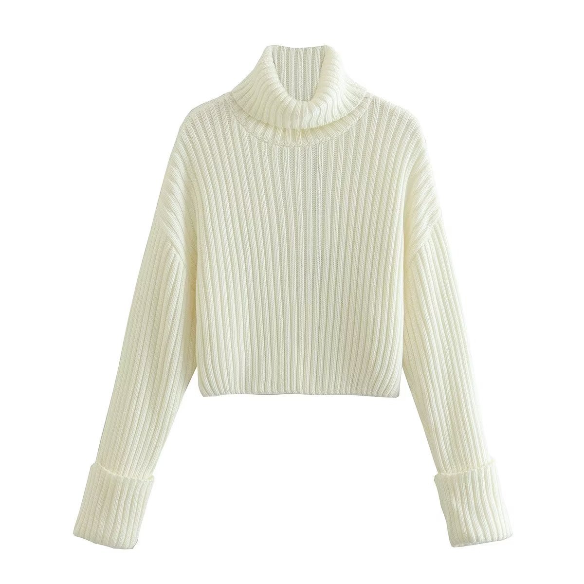 Eva - Gerippter Rollkragenpullover für Frauen