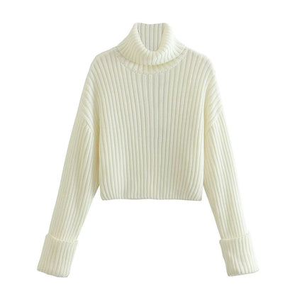 Eva - Gerippter Rollkragenpullover für Frauen