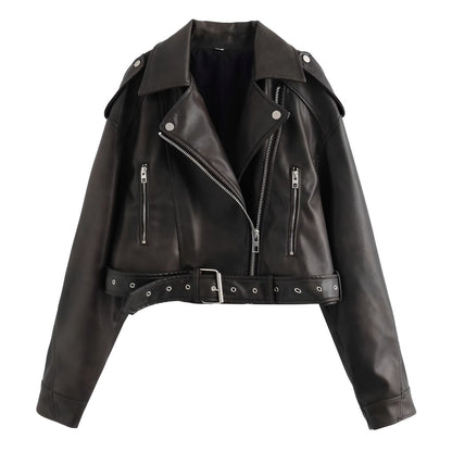 Vintage Baggy Lederjacke