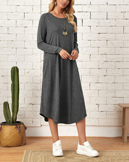 Zelda - Locker sitzendes langärmeliges Kleid