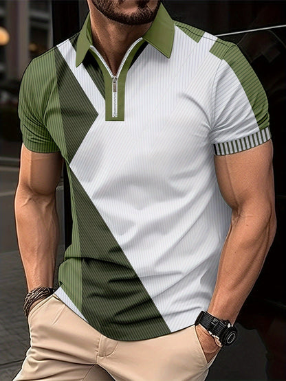 Aris Shirt | Regular Fit Color Block Golf Shirt