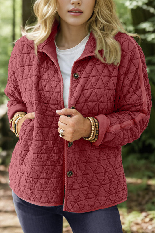 Lässige Jacke mit Knöpfen, hängenden Schultern und Taschen für den Alltagsstil