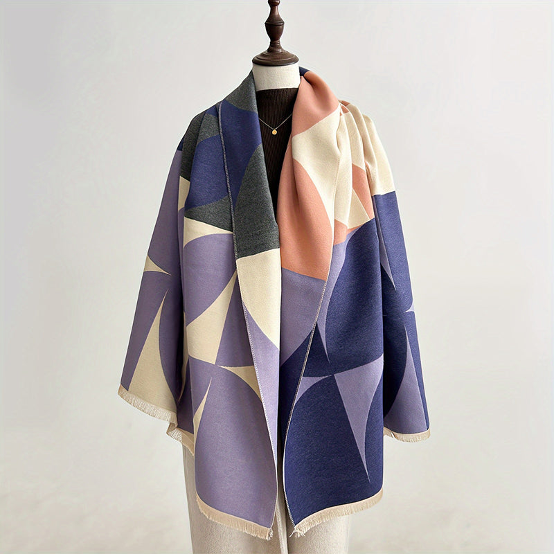 Aelvoria™ | Warmer Schal mit geometrischem Muster