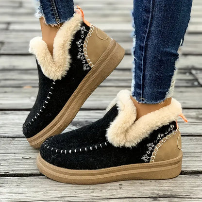 Plüschige warme Winterstiefel