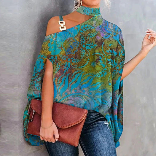 Diana - Bedruckte Bluse mit Vintage-Muster