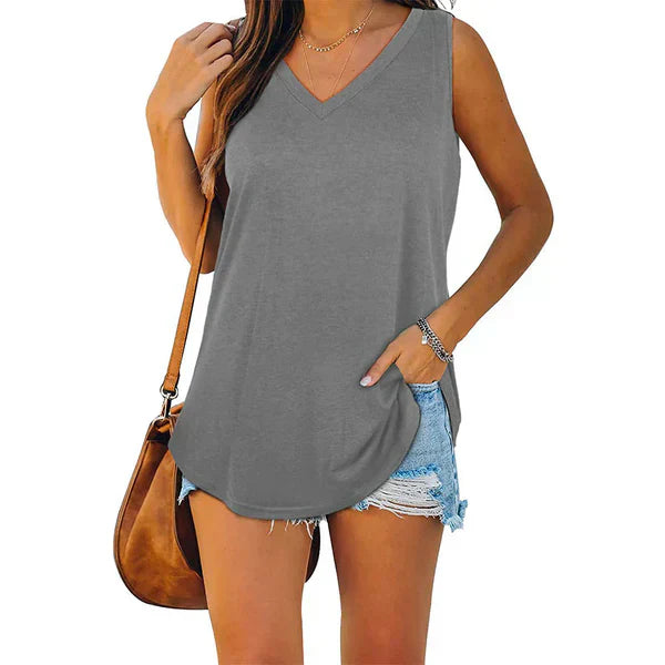 Nana - Jersey-Top mit V-Ausschnitt