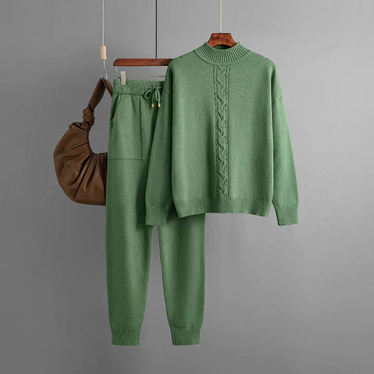 Amelie - Winterset aus Strick mit Rollkragenoberteil und Hose für Frauen