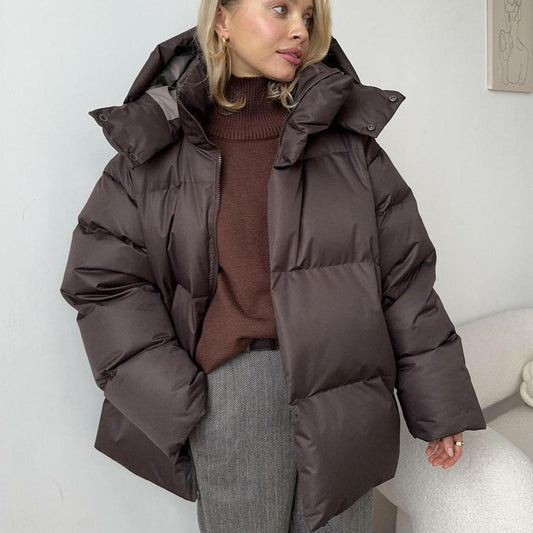 Ladies' Puffer Jacket | Brown - Warmer Wintermantel - angenehm