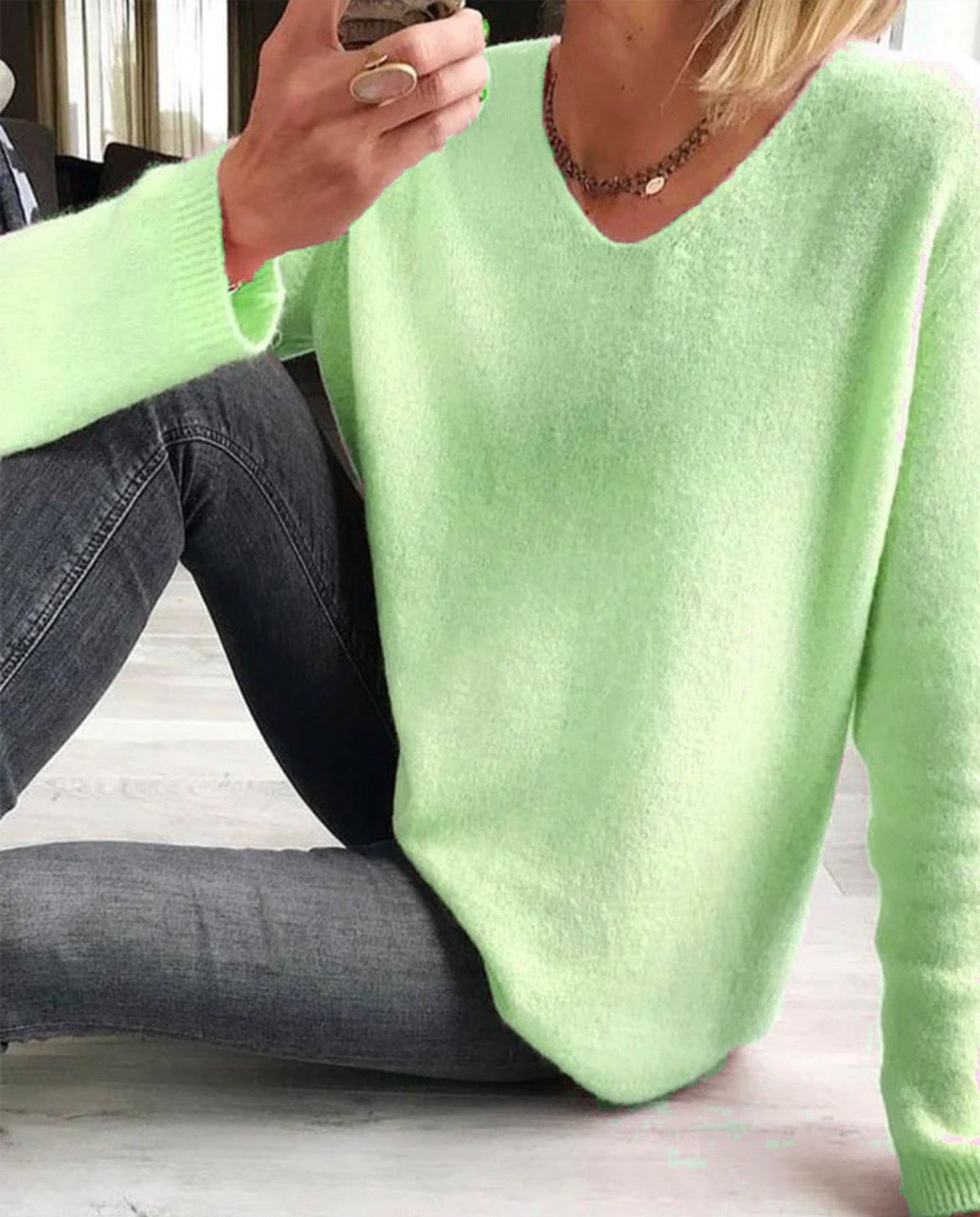 Mila | Einfacher, schicker und bequemer Damenpullover mit langen Ärmeln
