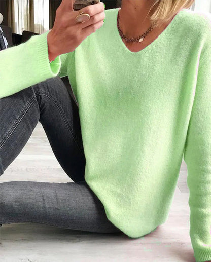Mila | Einfacher, schicker und bequemer Damenpullover mit langen Ärmeln