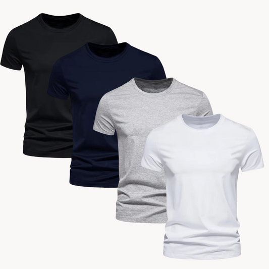 Lazlo | Zeitlose Crew-T-Shirts - 4er-Set