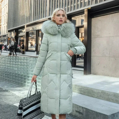 Modischer Pelz-Trenchcoat | Weiß - Schick und warm
