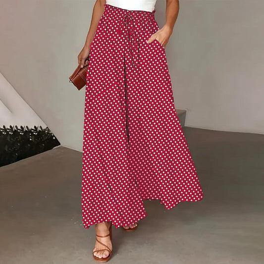 Rote Polka-Dot-Hose mit Seitentaschen